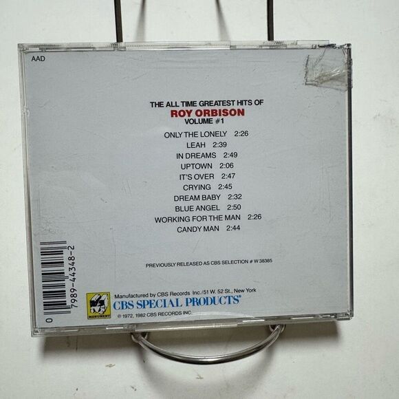 Roy Orbison :The All-Time Greatest Hits of Roy Orbison Volume 1 CD, CBS Records - Picture 2 of 4